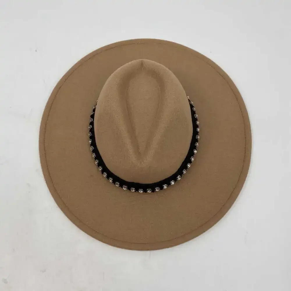 Glitzy Bella Tan Cowboy Hat | Wool & Synthetic, One Size